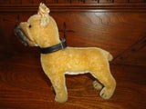 Steiff 1950-1957 Sarras Boxer Mohair Standing Dog 1317,0  17 CM Original Collar
