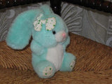 Mint Blue Colored Girl Bunny Plush Unitoys Amsterdam Holland Vintage 1980s