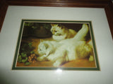 Vintage Persian Kittens Art Print Framed