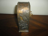 Vintage Coronetti Cunardo Brass Bronze Clock Made in Germany Village Scene
