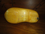 Vintage Coin Bank Tin Metal Pine Wood Clog Holland Handpainted w Hanger