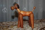 Antique Old Scandinavian Bojesen Style Wooden Poodle Dog 1950s