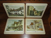 Vintage Pimpernel England 4 Place Mat Set Old English Landmark Art Scenes