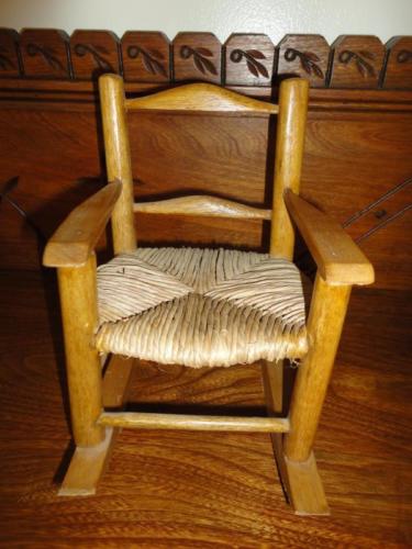 Vintage wooden doll 2025 chair