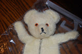 Antique 1960s Germany Mohair Bottle Bear Bag or Pencil Case Zippered Rare MIB