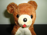 Antique UK Mohair Velvet Tongue Bear Glass Eyes 4 inch ADORABLE