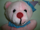 Vintage Ganz Bros Toys Toronto PINK CLOWN BEAR Plush 12 inch Stuffed Toy