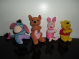 Set of 4 Winnie the Pooh Cling On Toys Kanga Eeyore Pooh Piglet 5-6 inch