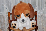 Dutch Holland White & Brown Sitting Dog Plush Jumbo Littlest Pet Shop Pop Eyes