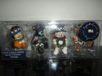 Canada Christmas Set of 4 Wooden Penguin Black Bear Snowman Moose Cheese Buttons