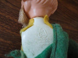 Antique Republic of Ireland Leprechaun Gnome Doll Celluloid Felt Clothing