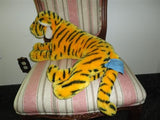 Antique 1978 Dakin Large Laying Tiger 24 inch Stuffed Ground Nutshell Airbrushed