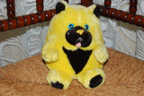 Yellow Cat Plush Germany Vintage Felt Tongue 18 cm nr.2