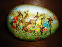 Nestler Made in Germany Famous Easter Egg Bunnies on Bike Chickens 18cm