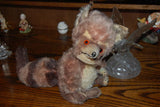 Vintage Anker Germany Mohair Dralon Raccoon Plush Toy 1970s So Cute