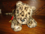 Vintage 1980s Hermann West Germany Leopard Cub Plush with Tags