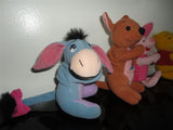 Set of 4 Winnie the Pooh Cling On Toys Kanga Eeyore Pooh Piglet 5-6 inch