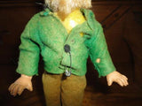 Antique Republic of Ireland Leprechaun Gnome Doll Celluloid Felt Clothing