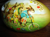 Nestler Made in Germany Famous Easter Egg Bunnies on Bike Chickens 18cm