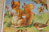 Vintage 1960s Wooden Jigsaw Puzzle 24 pieces 2 Squirrels Pleasant Animals Nr. 4
