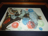 Artist Bronwen Rose 1991 Art Print Bear Sleeping in Tree Wood Framed w Glass