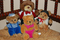 Lot of 4 Dutch Teddy Bears Dinotoys Happy Horse ESC John Toy