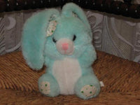 Mint Blue Colored Girl Bunny Plush Unitoys Amsterdam Holland Vintage 1980s