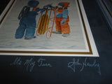 Canadian Artist John Newby Hand Signed Titled Its My Turn Print Framed