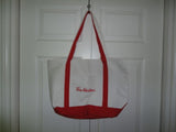 Tim Hortons Horton's TOTE BAG Canvas Red & Beige New RARE