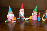 David The Gnome Set of 10 Assorted Rubber Toy Figures RARE