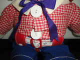 Vintage RAGGEDY ANN Stuffed Doll ANDY Made for Canadian Market 19 inch RARE