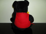 OOAK Handmade Comical BLACK BEAR Bee on Nose Suede Paws 15"