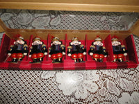 6 Wooden Nutcracker Soldiers Place Card Holders Bombay Co 1998 Boxed Set