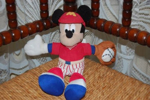 Mickey Mouse Baseball Player Doll Toy Starbean Arcotoys Disney Mattel