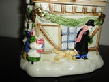 Fitz & Floyd A Dickens Christmas Candy Box & Lid 1988