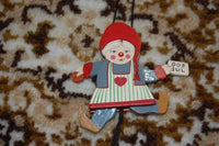 Old Vintage Sweden Swedish Girl God Jul Wooden String Puppet Rare