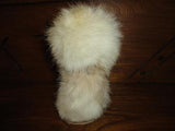 Vintage Eskimo Doll Real Fur Leather Glass Eyes Made Poland Polish