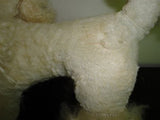 Antique 1950s POODLE Trimingham's Bermuda White Alpaca Wool Fur 10 Inch RARE