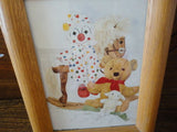 BC Artist Wendy Tosoff 1984 " THE AUDIENCE " Bear Sheep Clown Art Card Series
