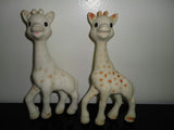 Delacoste France SOPHIE the GIRAFFE Vintage Rubber Squeaker Toy Lot of 2