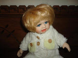 Porcelain Musical Moving Baby Doll w Teeth Glass Eyes Wind up Twinkle Lil Star