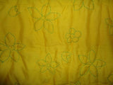 Vintage Handmade Patchwork Quilt Cute Mice Green Yellow Flowers Cherries 36"x26"