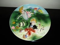Vintage Japan JACK and JILL Decorative Plate 3D Hand Painted Nr 5916
