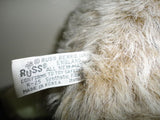 Russ Berrie UK England RUFFY Shaggy Dog Real Suede Paws Item 864
