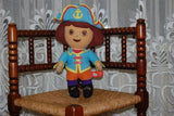 Dora Explorer Captain Pirate Soft Stuffed Doll 2007 Gosh UK 14 Inch