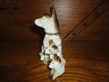 Vintage Bavaria Germany Porcelain German Shepherd Dogs Mother Pups Figurine