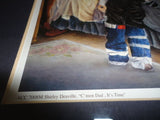 Canadian Artist Shirley Deaville Framed Print " C'mon Dad It's Time "