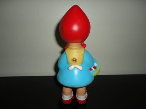 Little Red Riding Hood Doll Vintage Rubber Squeaker Toy 7.5 Art 150 W Jadees Antique Bear Shoppe