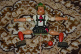 Antique 1950s Austria Tiroler Harlequin Wooden String Puppets Dolls Handmade