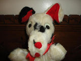 Antique Silk Plush Dalmatian Dog Felt Tongue Wire Posable Google Eyes 11 inch